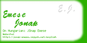 emese jonap business card